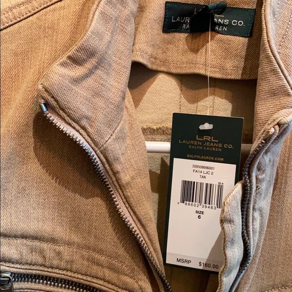 Brand new Ralph Lauren Tan 🤎 Jean jacket $160 - Picture 2 of 5